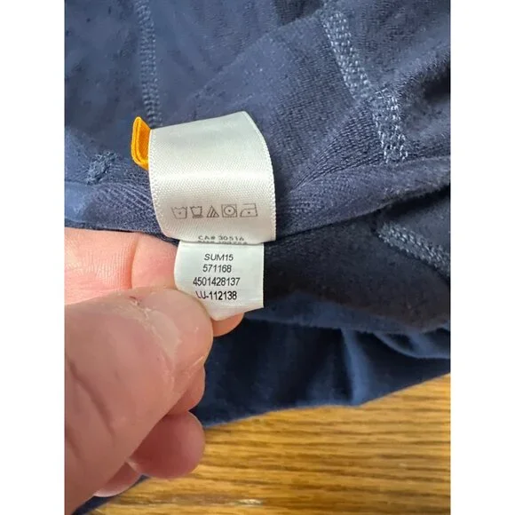 Lucy Womens Navy Blue Draped Neck Long Sleeve Hooded Pullover Top Size XL - Picture 7 of 8